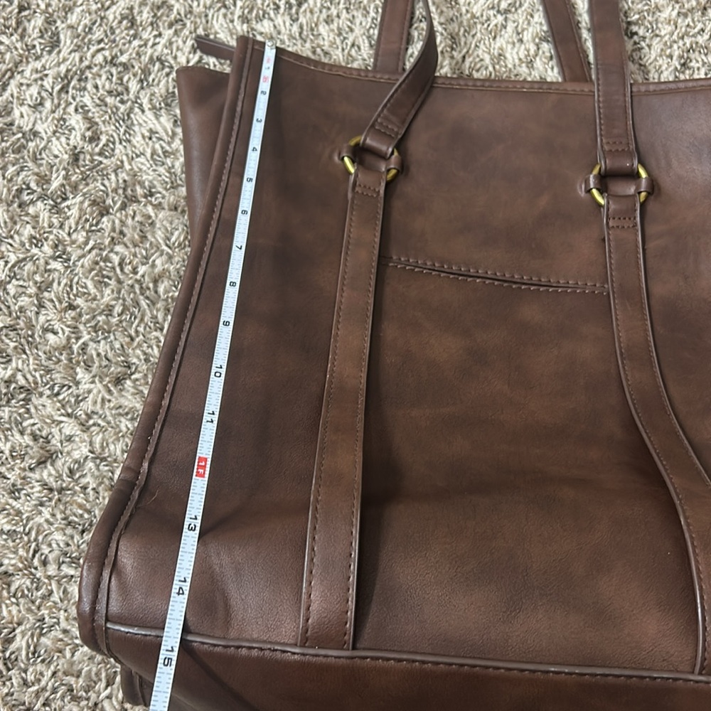 Universal Thread Large Zip Top Closure Tote Handb… - image 5